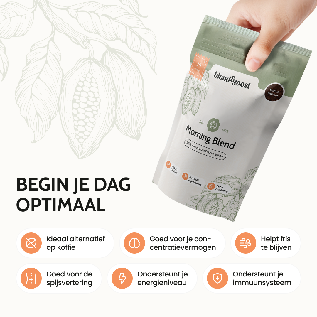 Morning: Paddenstoelen & Superfood Blend