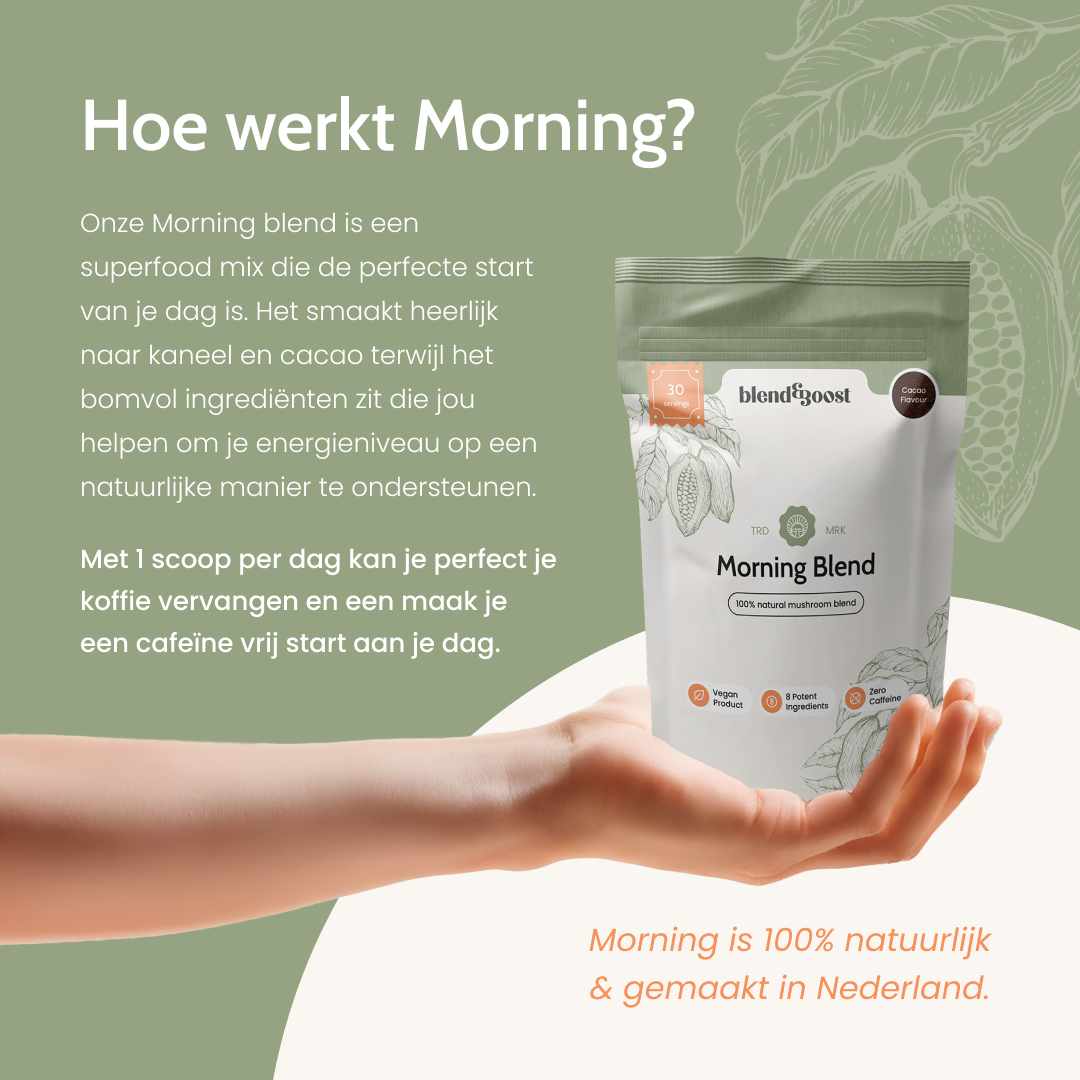 Morning: Paddenstoelen & Superfood Blend